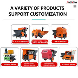 Gran oferta, máquina de hormigón proyectado, pulverización de mortero de Hormigón/máquina de enyesado por pulverización con motor, bomba, Motor, componentes clave, vendedor superior - Product Image 4