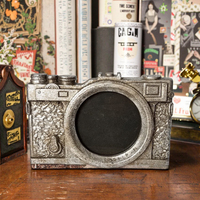 Cadre photo rectangulaire en résine plastique argentée antique Megbond Q0169 pour photos de 4 pouces