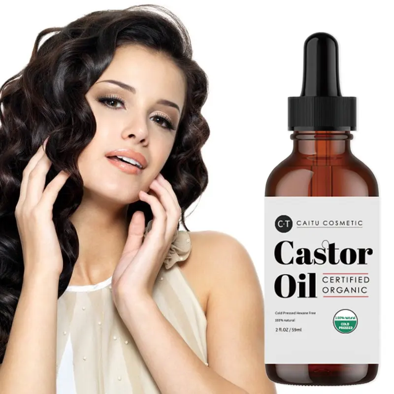 Prodotto per capelli olio organico per la crescita dei capelli con olio di ricino ciglia e sopracciglia olio per la crescita dei capelli