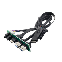Adaptador de Cable Duradero para Placa Base de Ordenador, Panel Frontal Dual USB 3.0, Placa de Circuito PCB para Carcasa de Ordenador, Entrada de Audio y Micrófono USB 3.1