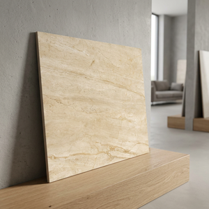 Carreaux de sol en porcelaine vitrifiée effet marbre Aramani Seal, céramique brillante 60x60cm par Vistaar - Product Image 5