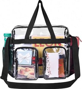 Free Sample Clear <b>Bag</b> Stadium Approved 12x6x12 Clear casual <b>Bag</b> <b>with</b> Removable <b>Strap</b> Clear <b>Lunch</b> <b>Bag</b> for Work Sports Festival - Product Image 1