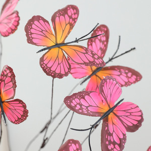 Aiko <b>Flower</b> Butterfly <b>Artificial</b> <b>Flower</b> Bouquet 3D Withered Branch Silk Handmade Wedding Home Decor Reusable & Recyclable Props - Product Image 4