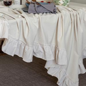 Hot Selling <strong>Rectangle</strong> Durable Simple Exquisite Ruffle Trimmed Decorative <strong>Tablecloth</strong> for Wedding Hotel Party - Product Image 3