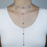 Chaîne de Tennis en zircon cubique à fleurs colorées, haute qualité, collier ras du cou Sexy et long, bijoux pour femmes, 2023
