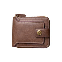 Neue Retro-Reißverschluss-Geldbörse Schlanke Unisex-Geldklammer-Brieftasche mit Offener Verschlussung und Polyester-Futter für Männer und Frauen