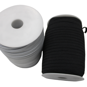 Bán Buôn Sinh Thái Thân Thiện Với Cổ Phiếu Lớn Màu Đen Trắng Polyester Cao Su 10Mm Phẳng Bện Ban Nhạc Đàn Hồi Cho Đồ Bơi - Product Image 3