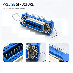Connecteur parallèle 14-64 broches Champ, droit, à montage sur circuit imprimé, en aluminium, femelle, avec verrouillage par loquet, indice de protection IP68, modèle XPB 57BR - Product Image 5
