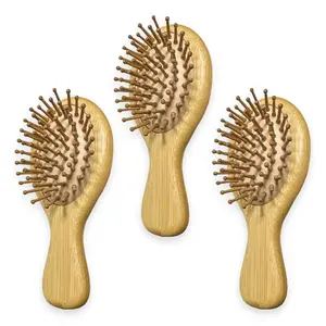 Ensemble de brosses à cheveux en bois OEM vente en gros de brosses à cheveux en bambou brosse démêlante pour hommes et femmes