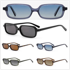 Custom Logo Popular Sun <strong>Glasses</strong> Fashion High Quality Trendy Women Small Square Acetate Frame Trendy Mens Rectangle Sunglasses - Product Image 2