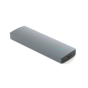 Caja de aluminio para SSD m <span class=keywords><strong>2</strong></span>, NGFF NVME, protocolo dual, carcasa externa para portátil, color gris - Product Image 1