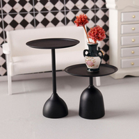 Table basse miniature en fer forgé, table ronde en métal, table à thé, meubles pour maison de poupée Ob11 1:12, décoration DIY