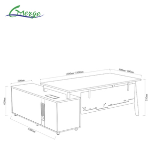 Escritorio Ejecutivo Moderno de Lujo en Forma de L de Hierro para Oficina de <span class=keywords><strong>Director</strong></span>/CEO - Uso <span class=keywords><strong>Comercial</strong></span> - Product Image 5
