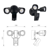 1080P Hd Outdoor Draadloze Bewegingssensor Verborgen Veiligheidslicht Schijnwerper Camera Led Ip54 Schijnwerper Alarm Netwerk Compatibel