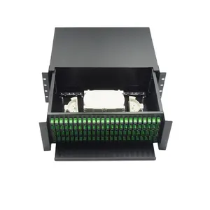 4U Slidable/ drawer Type Fiber Optical Terminal Box Rack Mount 96 Core ODF fiber optic patch panel