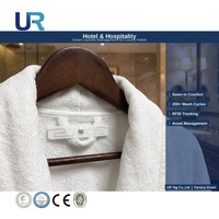 Étiquette intelligente RFID UHF en tissu pour blanchisserie, étiquette de lavage en lin, étiquette miniature imperméable pour hôtel, lavable, longue portée, pour 8 UHF RFID