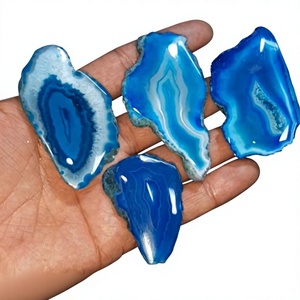 พลอยอาเกตสีน้ำเงินธรรมชาติทรงอิสระสำหรับทำเครื่องประดับขายส่ง - Product Image 1