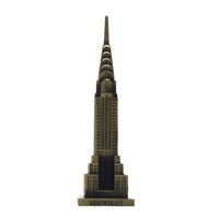 SE7ART Réplique de bâtiment Chrysler 3D en nickel noir poli, modèle en alliage de zinc, décoration d'art pour la maison, souvenir