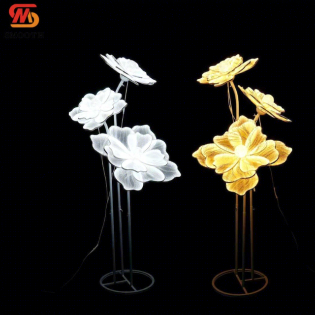 SMOOTH LED Flower Lamp LED Peony Lights Crystal Centerpieces Flower Lights for Weddings