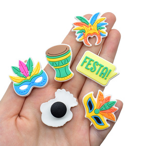 Offerta Speciale: Charms per Scarpe Nita Unisex Serie Brasile in PVC, Design Colori Nazionali, Accessori Fai-da-Te per Scarpe, Decorazioni per <span class=keywords><strong>Fibbie</strong></span> - Product Image 4