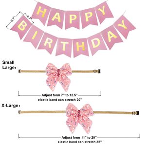 Conjunto <span class=keywords><strong>de</strong></span> Ropa para Fiesta <span class=keywords><strong>de</strong></span> Cumpleaños <span class=keywords><strong>de</strong></span> Perro, Falda Tutú Rosa, Corona, Lazo, Pañuelo, Pancarta, <span class=keywords><strong>Disfraz</strong></span> <span class=keywords><strong>de</strong></span> Cumpleaños para Cachorros - Product Image 3