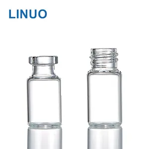 Ilaç 1ml 3ml 10 Ml Mini 10 ml küçük Amber şeffaf enjeksiyon boru biçimli cam şişe 5ml şişe şişe kauçuk tıpa