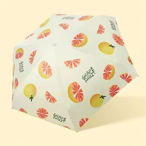 Paraguas de Bolsillo Mini Cápsula con Diseño de Frutas, Protección Anti-UV, Revestimiento Negro, Plegable en Cinco Secciones, Ideal para Negocios, Suministro Directo de Fábrica - Product Image 1