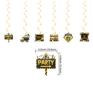 لوازم حفلات أعياد الميلاد والبناء الكرتوني ، مجموعات راية ، بالونات ، حفلة للأولاد ، رجال الإطفاء ، حفلة ديكو - Product Image 4
