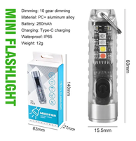 Mini Linterna LED Portátil Recargable con Llavero, Magnética, USB, Alta Potencia, Larga Distancia, para Camping y Actividades al Aire Libre