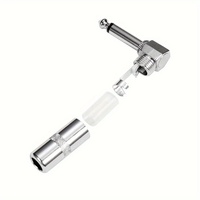 Connecteur Jack Mono TS Mâle 6,35 mm (1/4 po) à Angle Droit 90 Degrés, Robuste, à Souder, pour Câbles de Haut-parleur, Guitare et Microphone