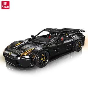 Jiexing 91101 ABS Voiture de course à l'échelle 1:8, jouet de construction pour garçons, modèle à assembler et à exposer de 40 pièces, vente en gros - Product Image 1
