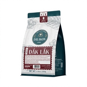 กาแฟบดผสมโรบัสต้า ดัก ลัก ฮาซีพีพี ขายส่ง กาแฟคั่วบดคุณภาพสูง ดาลากอน รสขม 250 กรัม ความชื้นต่ำ - Product Image 1