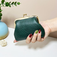 Dompet Koin Mini Vintage Warna Permen Wanita Dompet Pendek Gesper Dompet Uang Receh Stok Tersedia