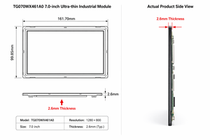 Pantalla LCD TFT HD de 7.0 Pulgadas y 2.6 mm Ultra Delgada, 800x1280, Pantalla IPS con Retroiluminación LED, Módulo MIPI DSI de 4 Carriles para Controlador de Hogar Inteligente - Product Image 4