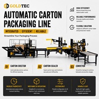 Máquina Formadora de Cajas de Cartón Corrugado Vertical de Alta Velocidad Goldtec, Industrial, de Uso Pesado, 12 CPM, con Control PLC, Automática