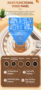 <span class=keywords><strong>2026</strong></span> नई प्रवृत्ति आई आई नियंत्रक 26 अंडे की हैचिंग मशीन 16 अंडे की कार इन्क्यूबेटर ब्रोडर स्वचालित चिकन अंडे इनक्यूबेटर - Product Image 6