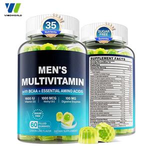 Vigo dimetil <span class=keywords><strong>Multivitamin</strong></span> untuk pria Gummies Bcaa asam Amino seng harian Vitamin a C D3 E K2 B Vitamin kalsium Magnesium kompleks - Product Image 1