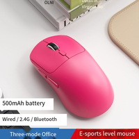 Ratón para Juegos Ergonómico 3D con Cable/2.4G/BT, Plug-and-Play, 6400 DPI, 500mAh, Carga Tipo C, 20G, Triple Modo, Inalámbrico para Oficina