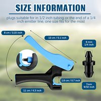 Outil de perforation de tuyaux d'irrigation et kit de bouchons G-IRRIGATION, perforateur réutilisable pour la réparation et l'installation de tuyaux d'irrigation goutte à goutte