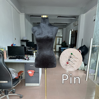 Mannequin de couture demi-corps féminin à broches pour drapage et modélisation de vêtements, modèle de couturière, usine de Guangzhou