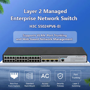 Switch gestionné Full Gigabit série H3C S5000PV6-EI avec empilage IRF2 et options PoE multiples - Product Image 1