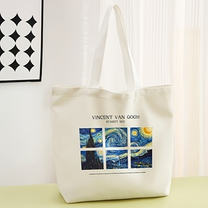 Van Gogh <span class=keywords><strong>nuit</strong></span> étoilée impression conception fourre-tout sac à provisions grande capacité réutilisable pliant épicerie stockage sac à bandoulière - Product Image 2