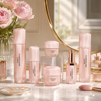 Bouteilles et pots d'emballage pour soins de la peau en verre polygonal facetté, impression personnalisée, plusieurs couleurs, 30g 50g 30ml 40ml 100ml 120ml