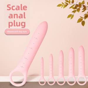 SEXBAY Silicone Dildo with Pull Ring 5 Tamanhos um Conjunto Anal <span class=keywords><strong>Plug</strong></span> Silicone Artificial Penis <span class=keywords><strong>Butt</strong></span> <span class=keywords><strong>Plug</strong></span> para Sexo Anal Feminino e Masculino - Product Image 2