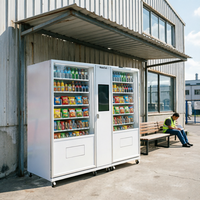Distributeur automatique de boissons et de collations commercial avec SDK, acceptant cartes de crédit et pièces, options multiples