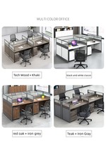 Poste de travail pour ordinateur portable 6 personnes, poste de travail, table, bureau avec chaises