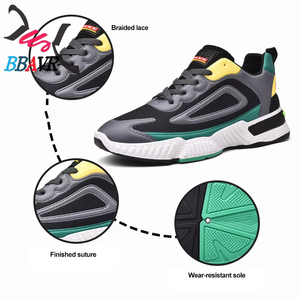 Vente de chaussures de sport pour hommes en tissu PVC à semelle épaisse, chaussures de sport pour hommes de haut niveau - Product Image 3