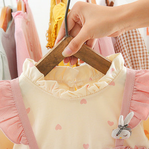 Robe d'automne pour bébé fille à manches longues, motif lapin, mignonne, avec manches volantées, pour enfants - Product Image 3