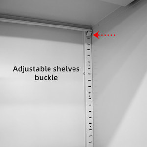 ตู้เก็บเอกสารเหล็กรีดเย็น2ประตูกระจกสำหรับงานหนักดีไซน์ล็อคได้สไตล์ทันสมัยสำหรับใช้ในบ้านสำนักงานและโรงเรียน - Product Image 2