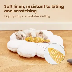 Kedi oyuncaklar balık ses yumuşak bez kedi cattoys oyuncaklar hattı tüm cins kedi ürünleri için interaktif yavru egzersiz Kicken kapalı - Product Image 5